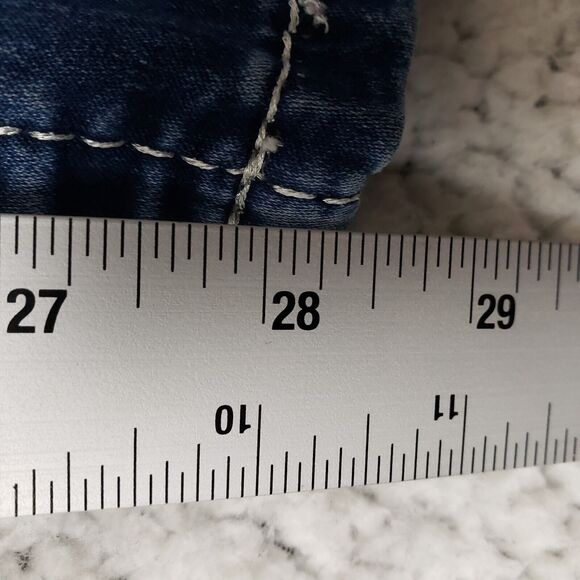 Seven 7 Skinny Jeans Womens 14 Dark Wash Embellished Pockets 38x28 - Picture 6 of 11